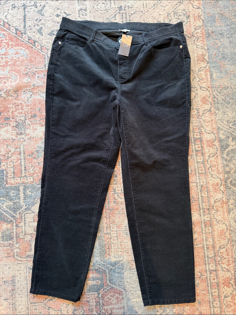 NWT J.Jill Corduroy Straight-Leg Black Women’s Jeans — Versatile Everyday Style
